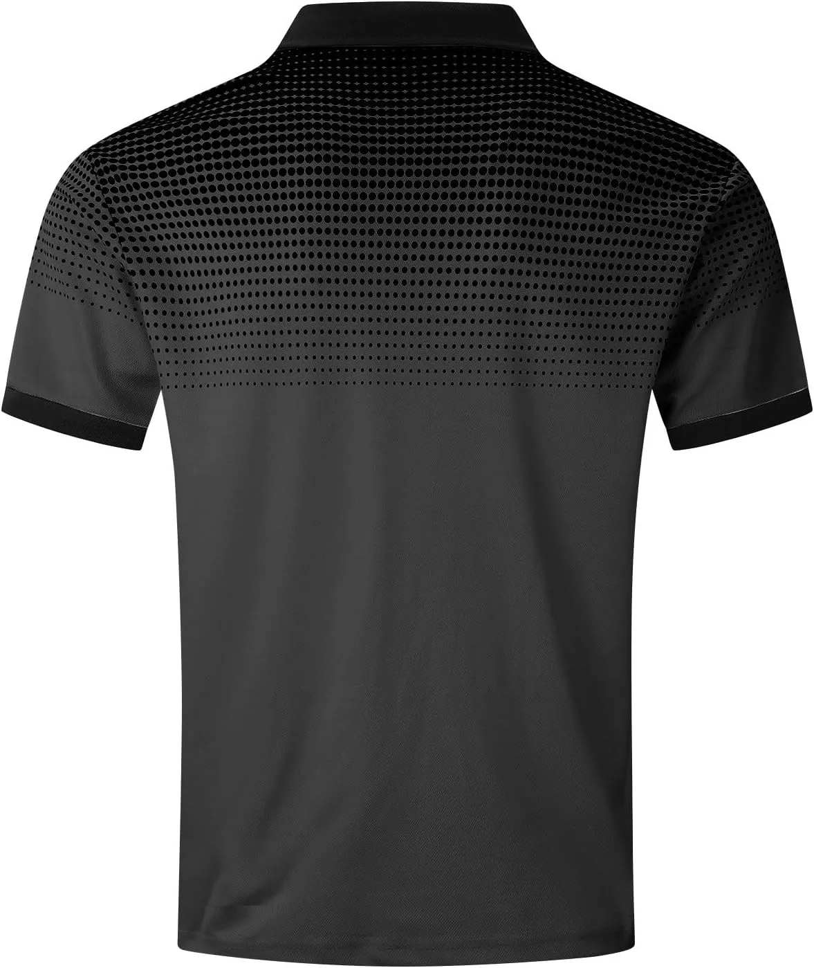 Mens Casual Polo T Shirt Zipper Button Pullover Tops Patchwork Short Sleeve Blouse Classic Golf Shirt