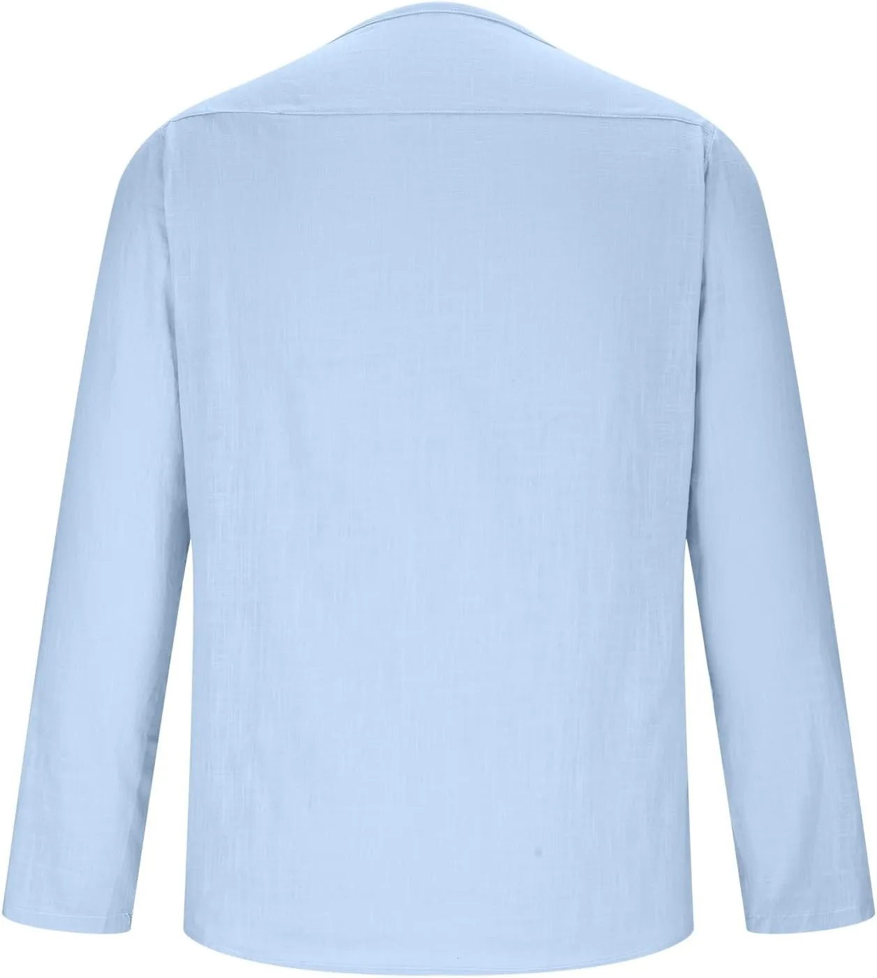 Men's Cotton Linen Long Sleeve T Shirts Summer Casual Crewneck Beach Yoga Pullover Tops Solid Hippie Tee Shirt Relaxed Fit