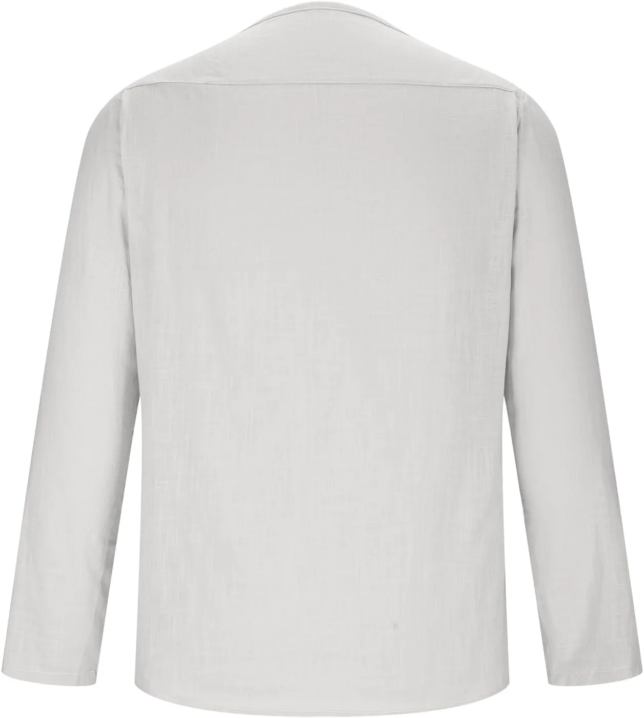 Men's Cotton Linen Long Sleeve T Shirts Summer Casual Crewneck Beach Yoga Pullover Tops Solid Hippie Tee Shirt Relaxed Fit