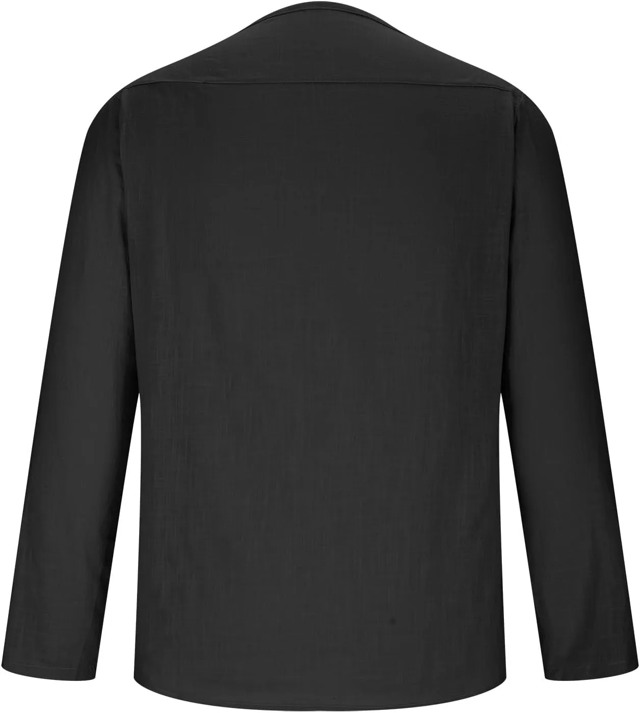 Men's Cotton Linen Long Sleeve T Shirts Summer Casual Crewneck Beach Yoga Pullover Tops Solid Hippie Tee Shirt Relaxed Fit