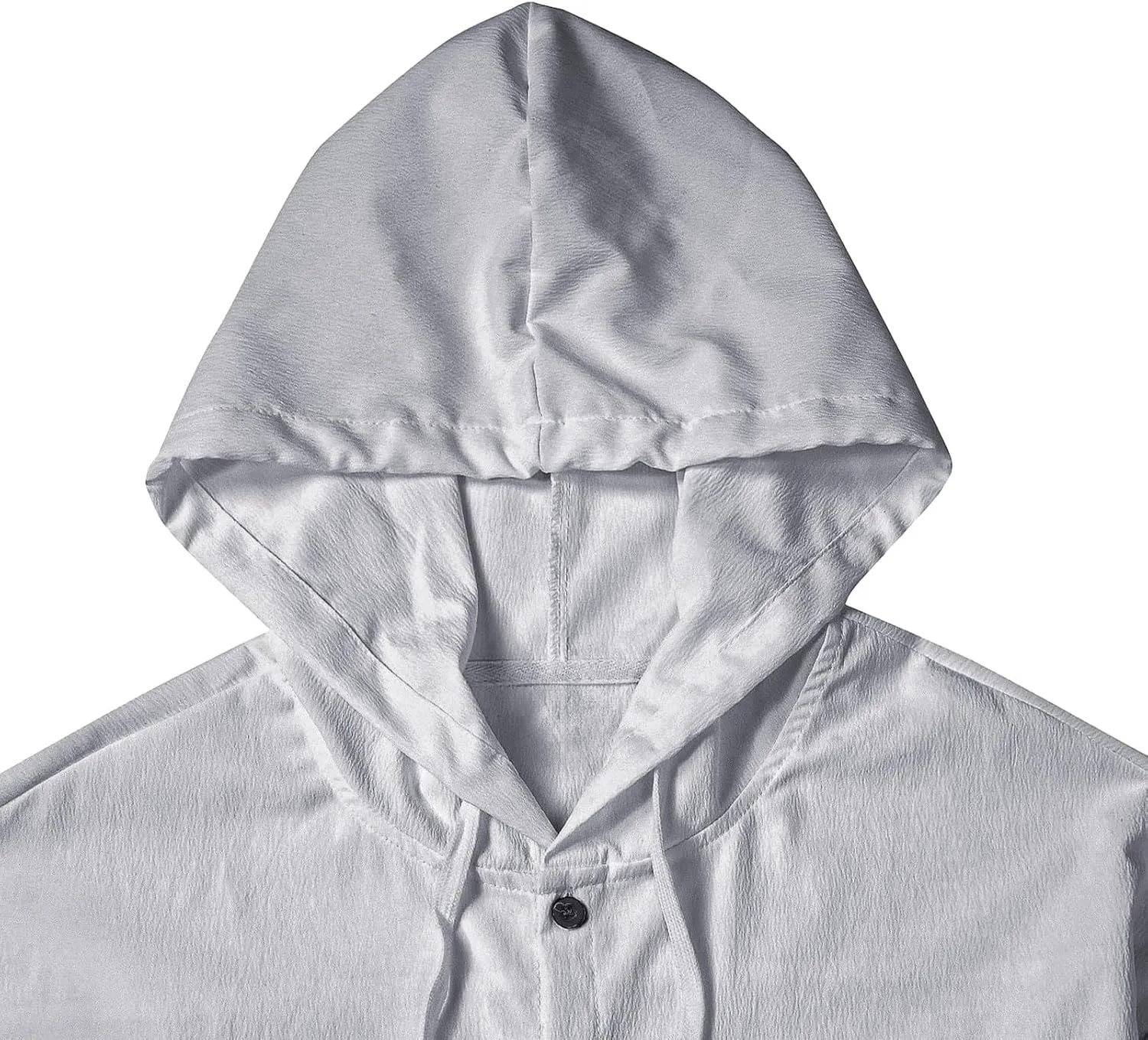 Mens Cotton Linen Shirts Button Down Long Sleeve Hoodies Trendy Pullovers Top Breathabe Quick Dry Beach Tee Shirt