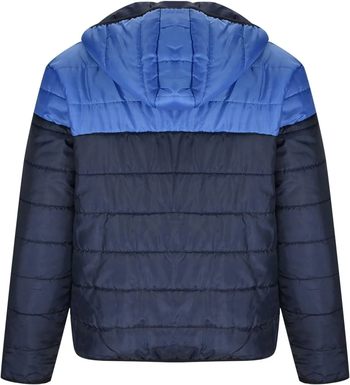 Men's Down Jacket Hooded Packable Down Puffer Jacket Lightweight Water-Resistant Insulated Color Block Down Jackets