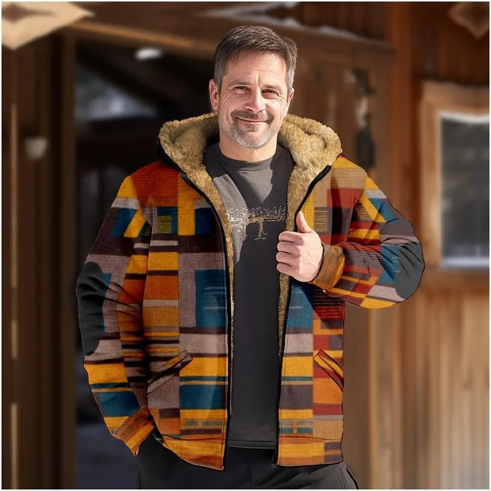 Men's Fashion Outdoor Jacket Long Sleeve Zipper Hooded Simple Elegant Coat Hiking Travel for Men