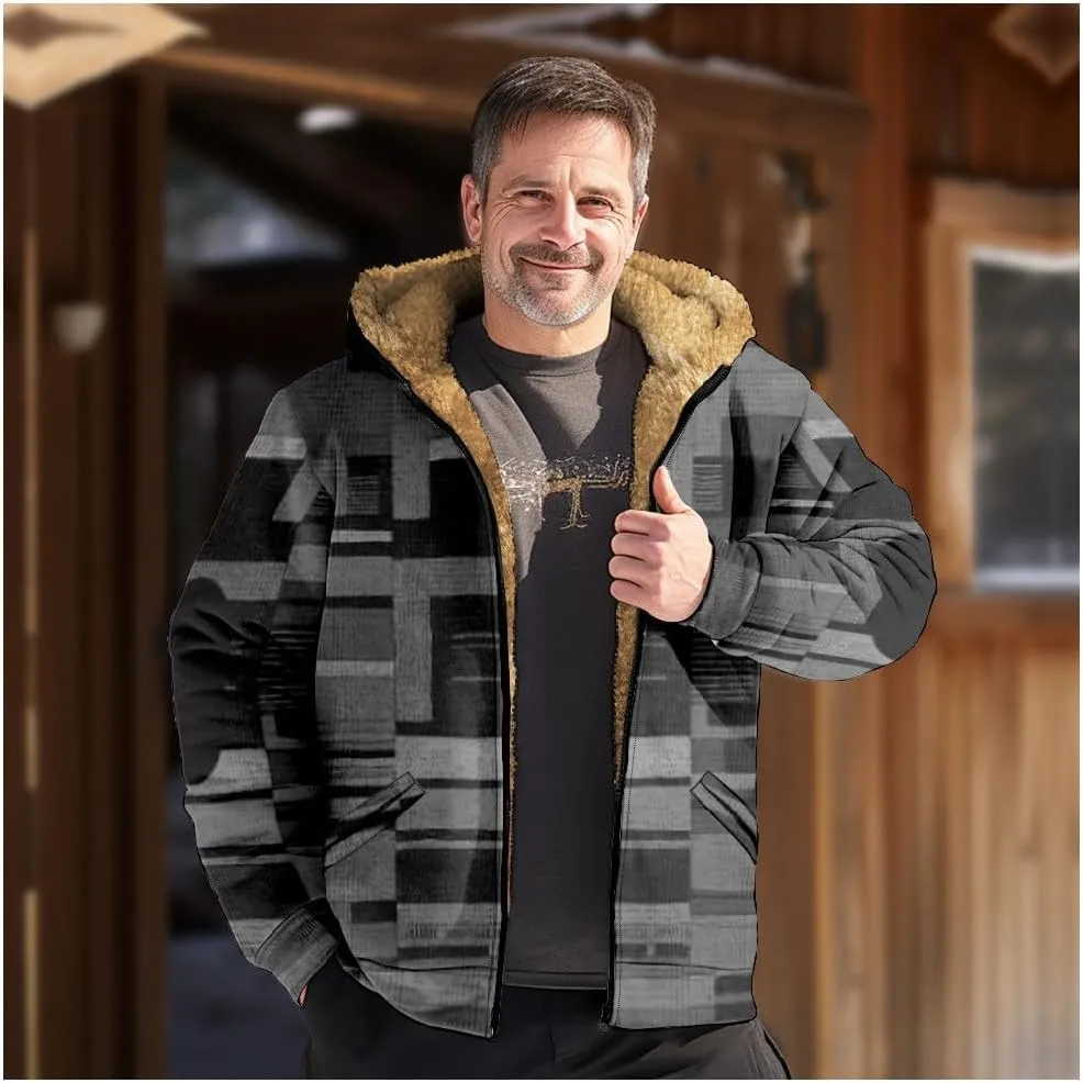 Men's Fashion Outdoor Jacket Long Sleeve Zipper Hooded Simple Elegant Coat Hiking Travel for Men