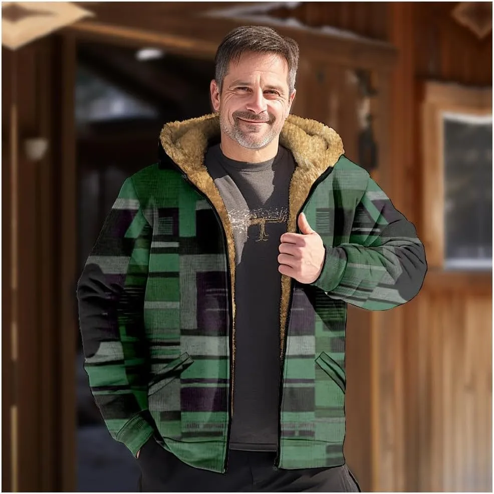 Men's Fashion Outdoor Jacket Long Sleeve Zipper Hooded Simple Elegant Coat Hiking Travel for Men