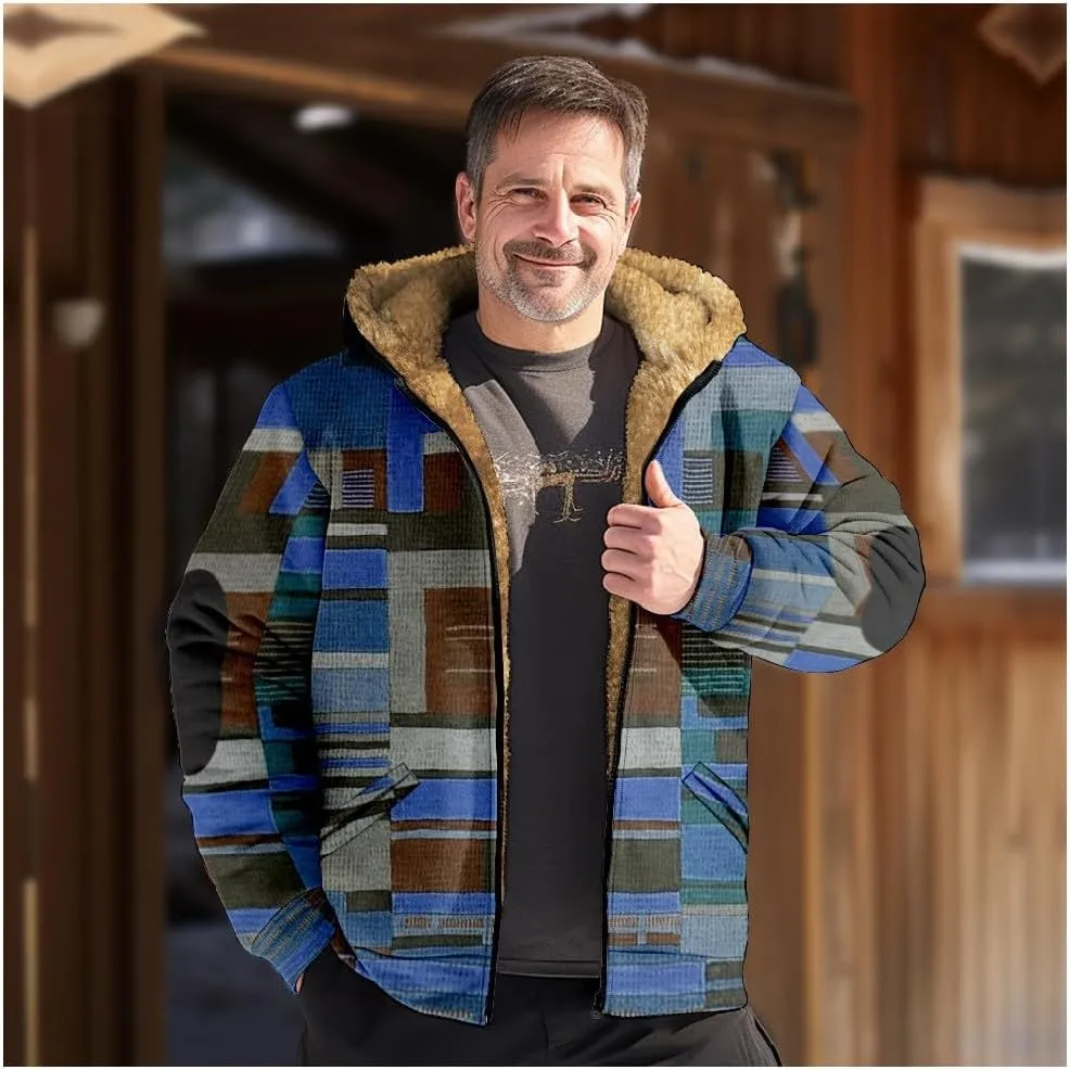 Men's Fashion Outdoor Jacket Long Sleeve Zipper Hooded Simple Elegant Coat Hiking Travel for Men
