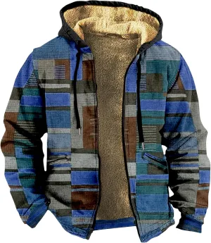 Men's Fashion Outdoor Jacket Long Sleeve Zipper Hooded Simple Elegant Coat Hiking Travel for Men
