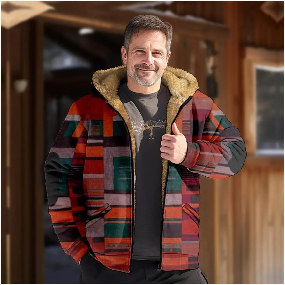 Men's Fashion Outdoor Jacket Long Sleeve Zipper Hooded Simple Elegant Coat Hiking Travel for Men