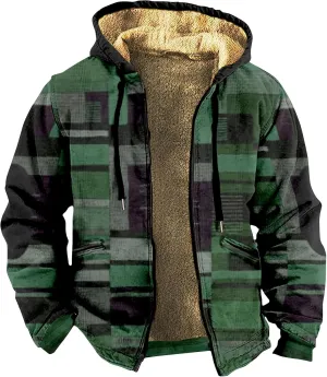 Men's Fashion Outdoor Jacket Long Sleeve Zipper Hooded Simple Elegant Coat Hiking Travel for Men
