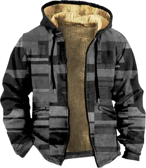 Men's Fashion Outdoor Jacket Long Sleeve Zipper Hooded Simple Elegant Coat Hiking Travel for Men