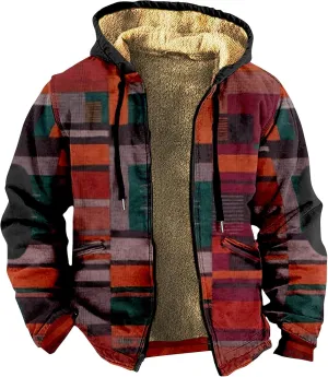 Men's Fashion Outdoor Jacket Long Sleeve Zipper Hooded Simple Elegant Coat Hiking Travel for Men