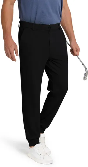 Men's Golf Joggers Pants with 5 Pockets Stretch Fit Work Dress Athletic Jogger Sweatpants for Running Gym