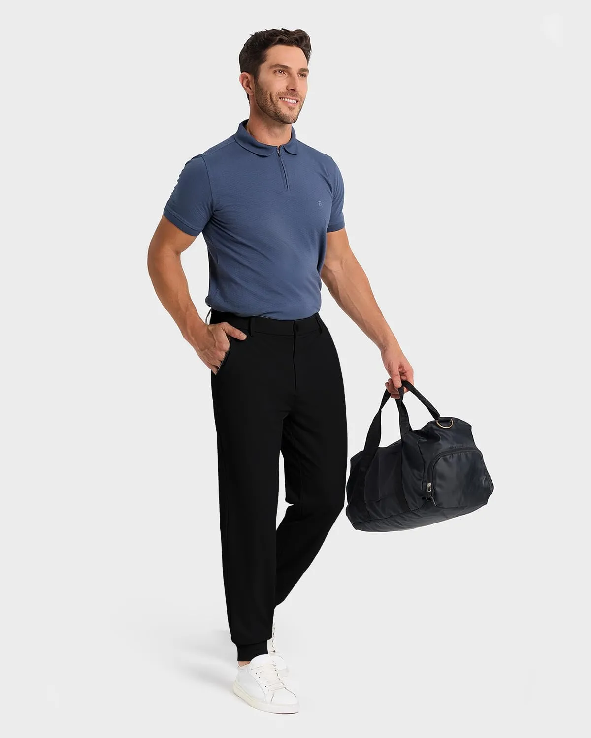 Men's Golf Joggers Pants with 5 Pockets Stretch Fit Work Dress Athletic Jogger Sweatpants for Running Gym