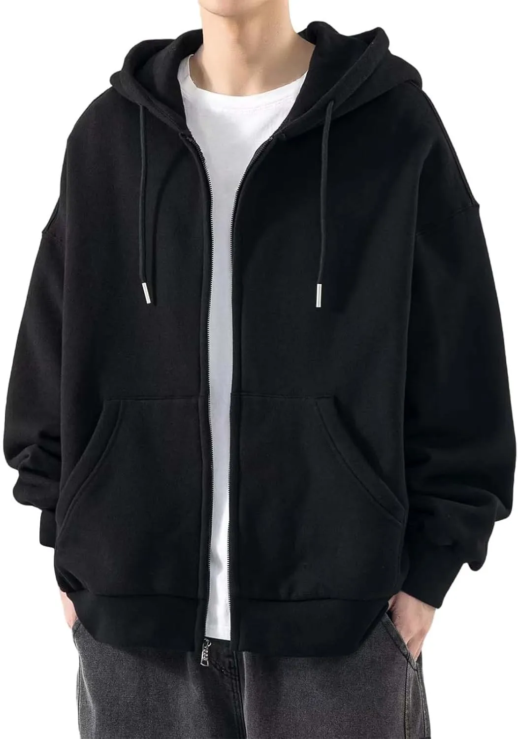 Mens Graphic Hoodies Grey Large Size Sweater Jacket Chaquetas Para Mens Jacket Thick Cotton Hoodies For Men