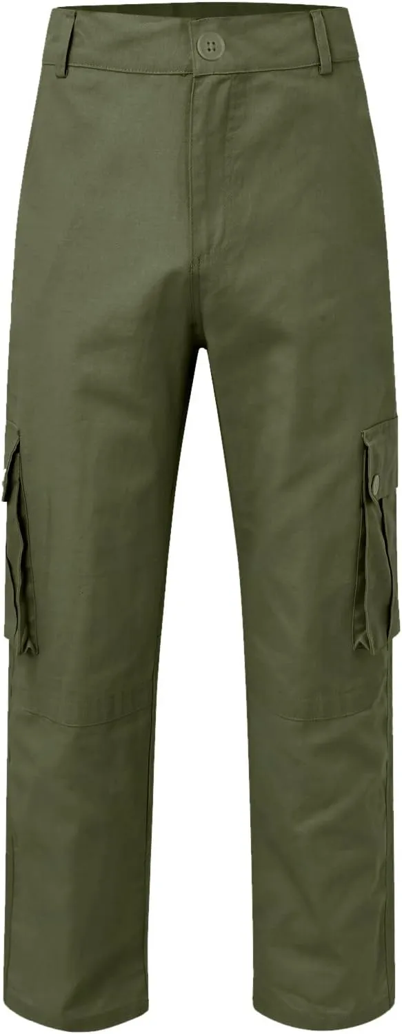 Men's Hiking Pants Casual Stretch Relaxed-Fit Cargo Pants with Multi-Pocket Outdoor Sports Workout Athletic Work Pants