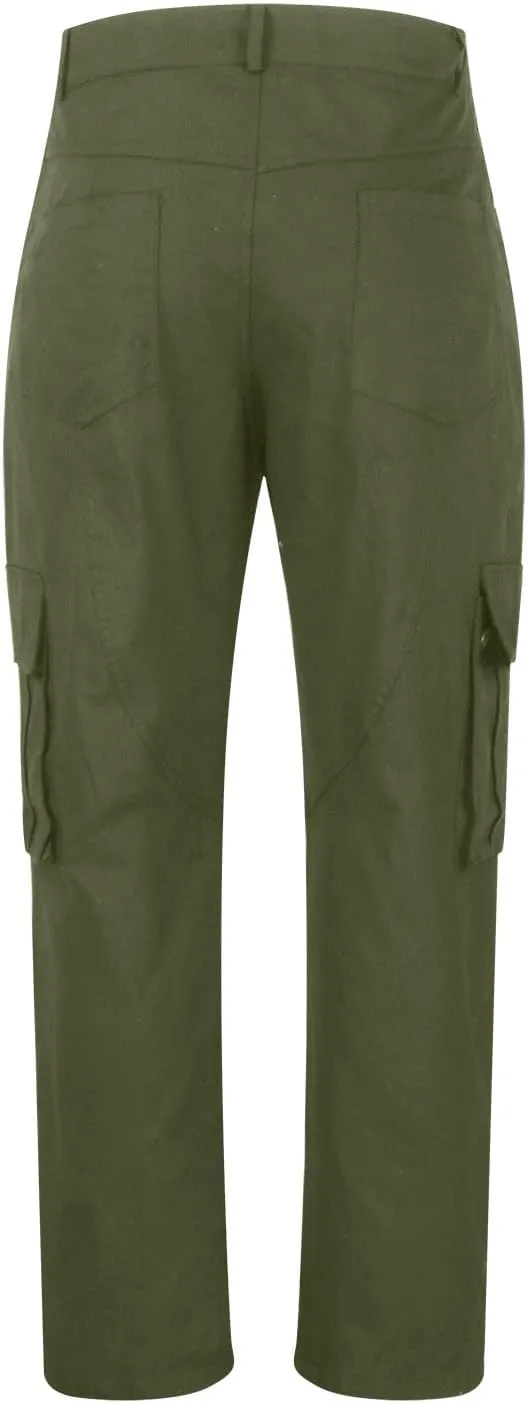 Men's Hiking Pants Casual Stretch Relaxed-Fit Cargo Pants with Multi-Pocket Outdoor Sports Workout Athletic Work Pants