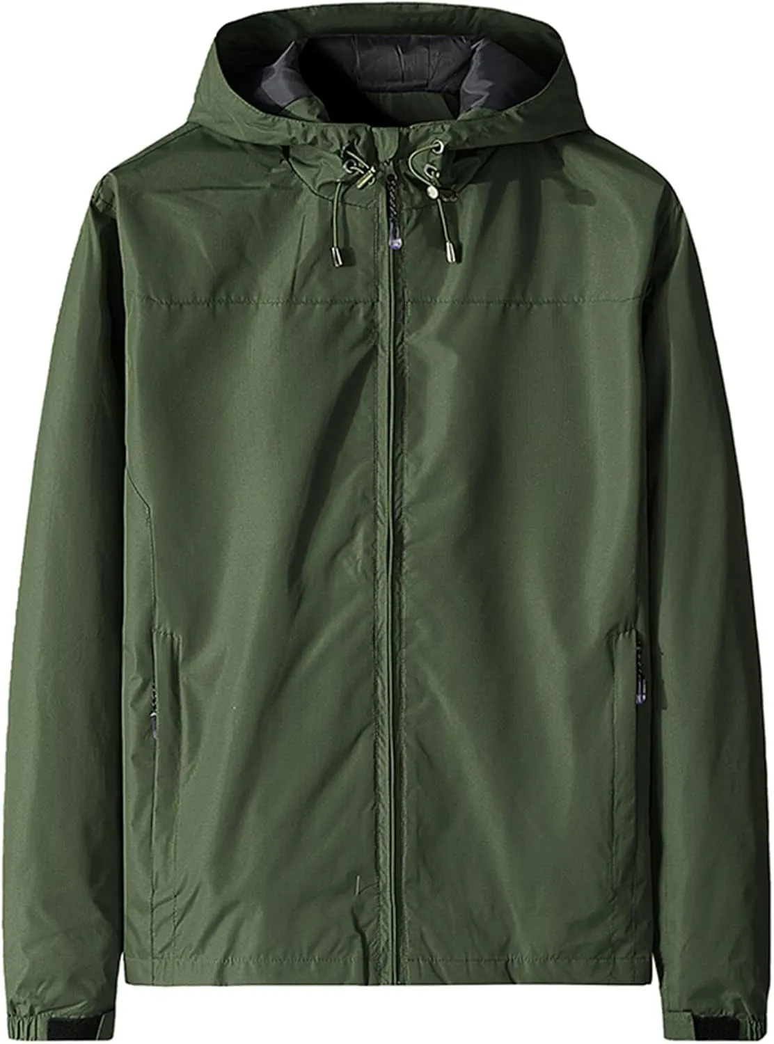 Men's Hooded Softshell Jacket Waterproof Lightweight Insulated Windbreaker Fleece Lined Rain Shell Jackets Coats
