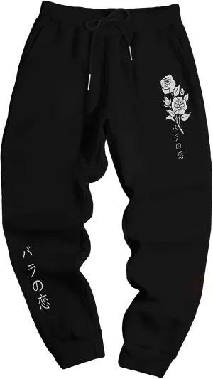 Men's Jogger Sweatpants Letter Graphic Drawstring Waist Casual Gym Workout Athletic Jogger Pants