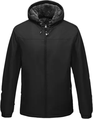 Men's Lightweight Hooded Jackets Vintage Soild Windbreaker Packable Raincoat for Hiking Outdoor Sportswear Comfy Coat