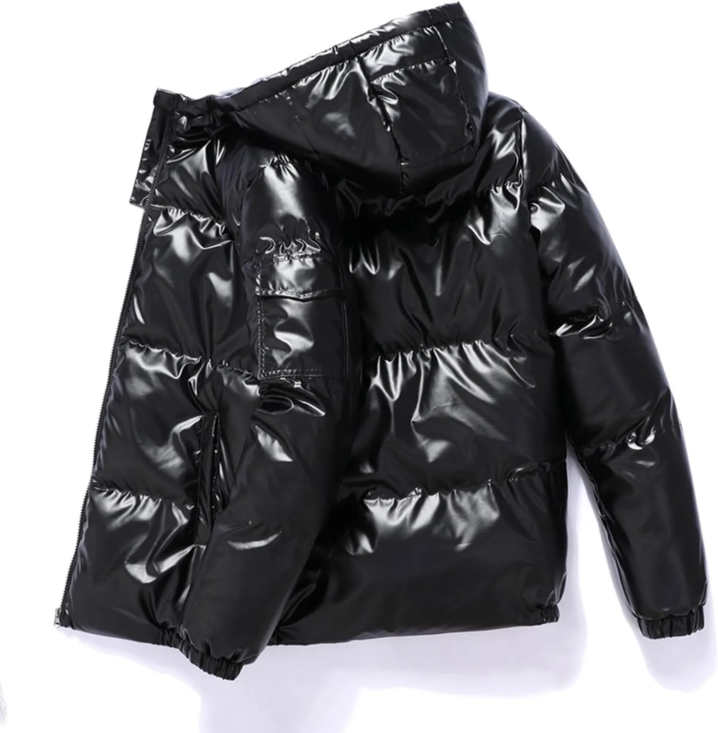 Men's Lightweight Packable Puffer Jacket, Water-Resistant Winter Jackets Insulated Warm Hooded Zipper Down Jackets