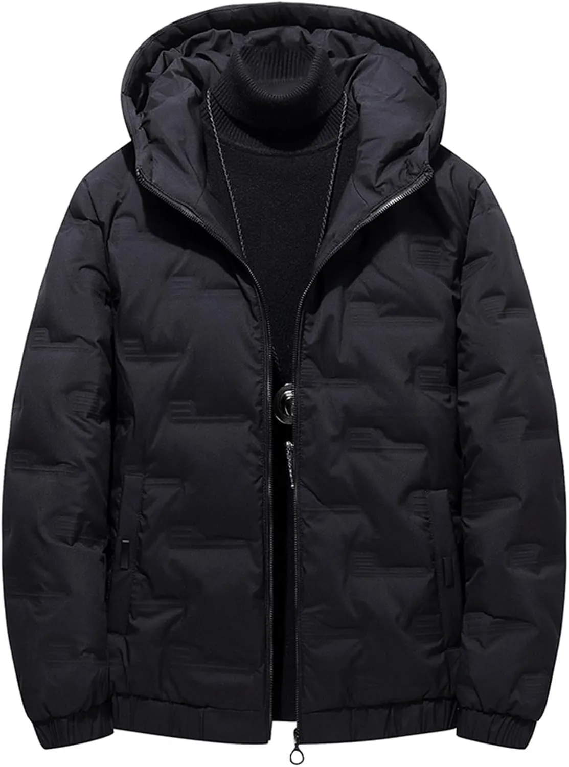 Men's Lightweight Softshell Jacket Fleece Lined Hooded Water Resistant Winter Hiking Windbreaker Insulated Jackets