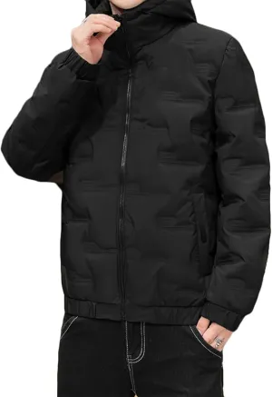 Men's Lightweight Softshell Jacket Fleece Lined Hooded Water Resistant Winter Hiking Windbreaker Insulated Jackets
