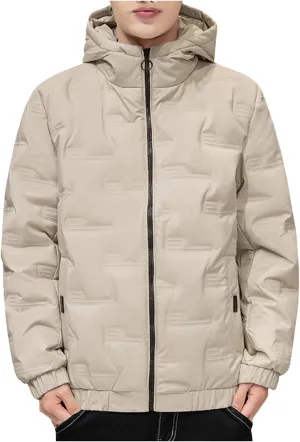 Men's Lightweight Softshell Jacket Fleece Lined Hooded Water Resistant Winter Hiking Windbreaker Insulated Jackets
