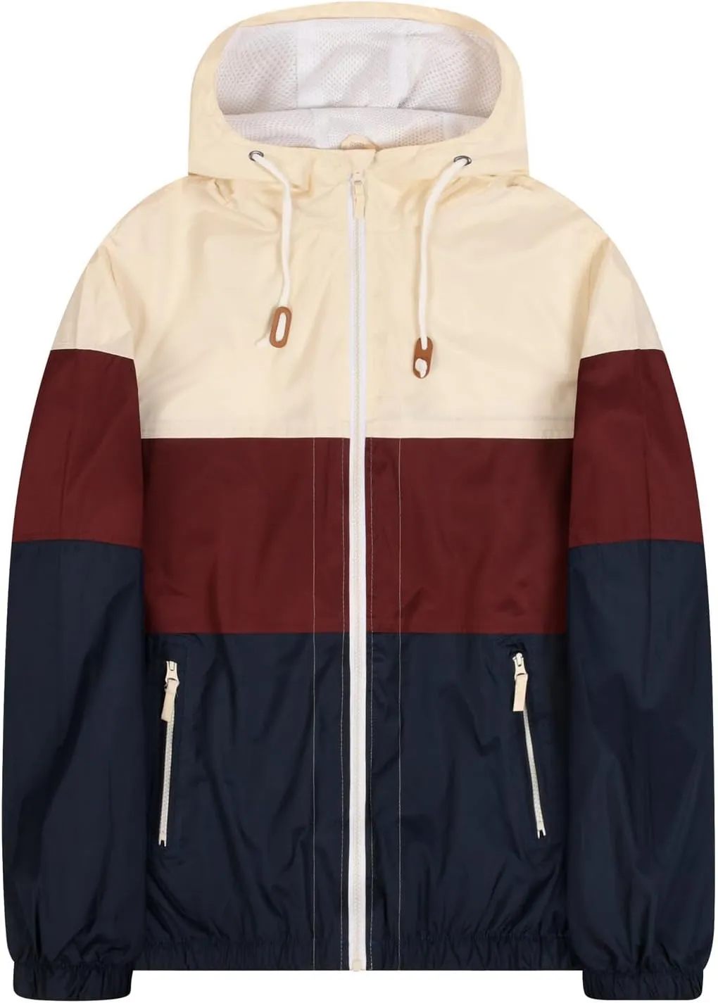 Men's Lightweight Waterproof Rain Jacket Jackets Hooded Hiking Coat Casual Windbreaker Patchwork Color Block Jacket