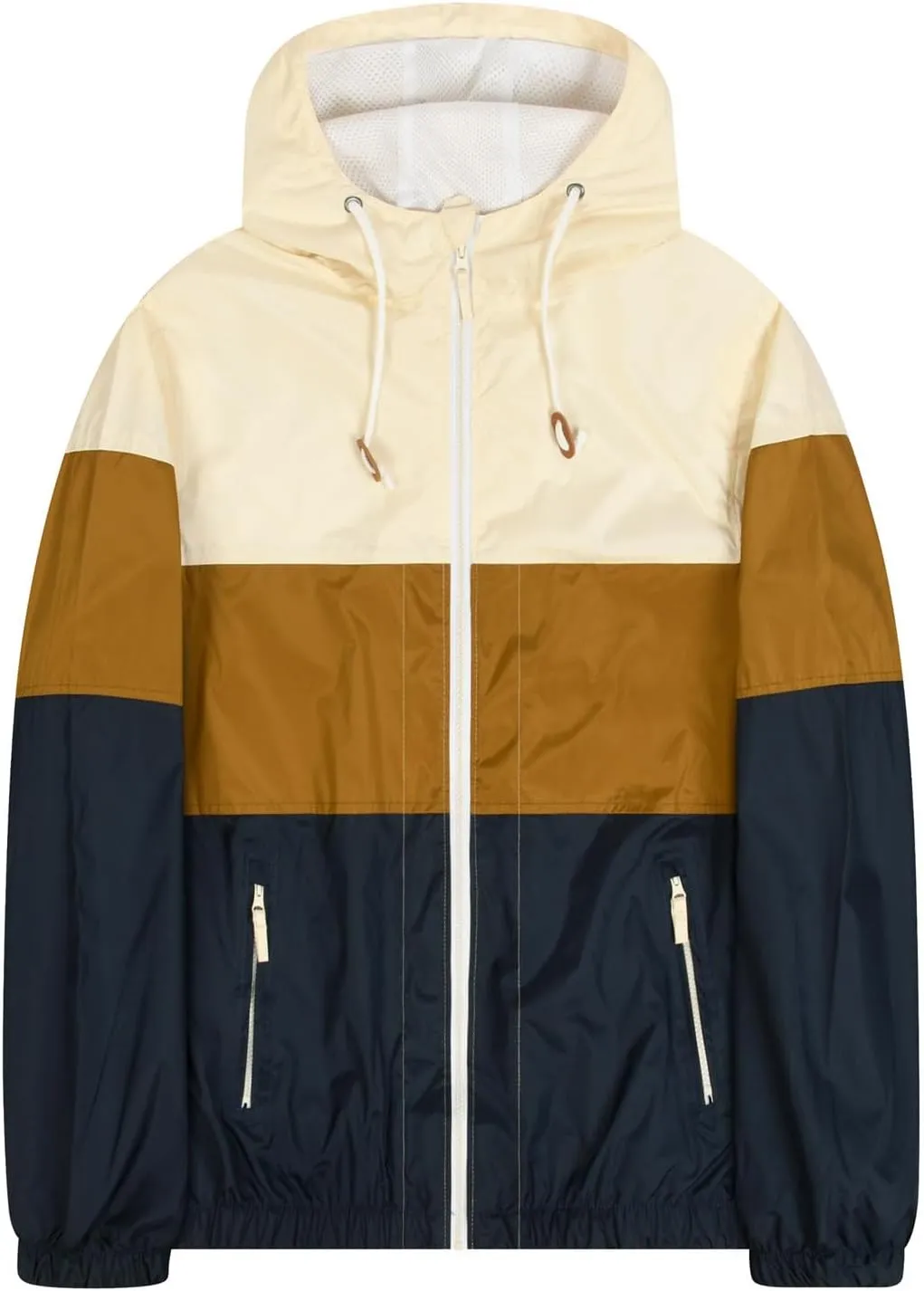 Men's Lightweight Waterproof Rain Jacket Jackets Hooded Hiking Coat Casual Windbreaker Patchwork Color Block Jacket