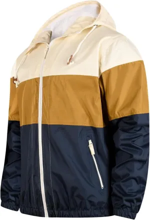 Men's Lightweight Waterproof Rain Jacket Jackets Hooded Hiking Coat Casual Windbreaker Patchwork Color Block Jacket