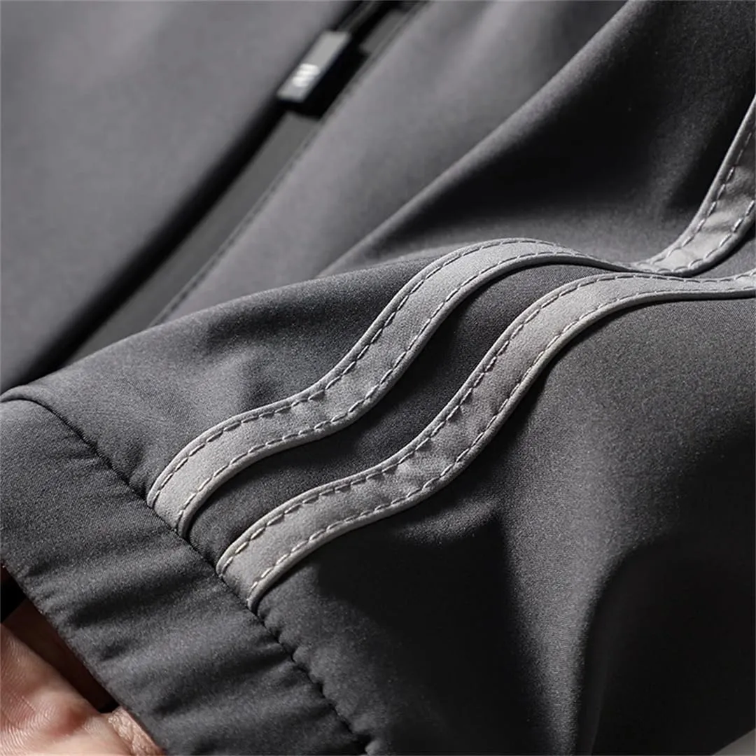 Men's Outdoor Sports Camping Mountaineering Windproof British Wind Hooded Simple Storm Cycling Jacket