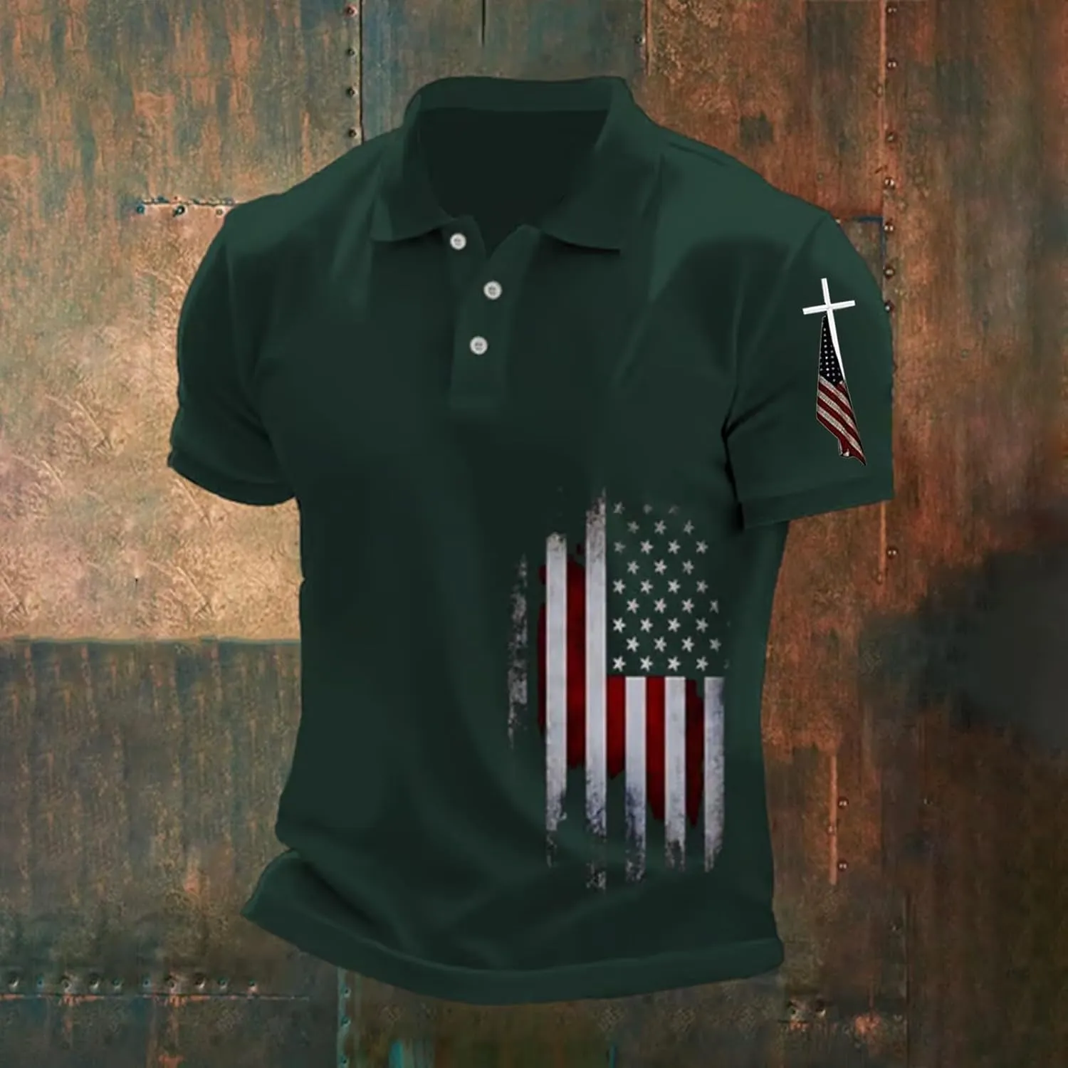 Mens Polo Shirts Performance Graphic Short Sleeve Gym Golf Tshirts Moisture Wicking Athletic Casual Collared T-Shirts