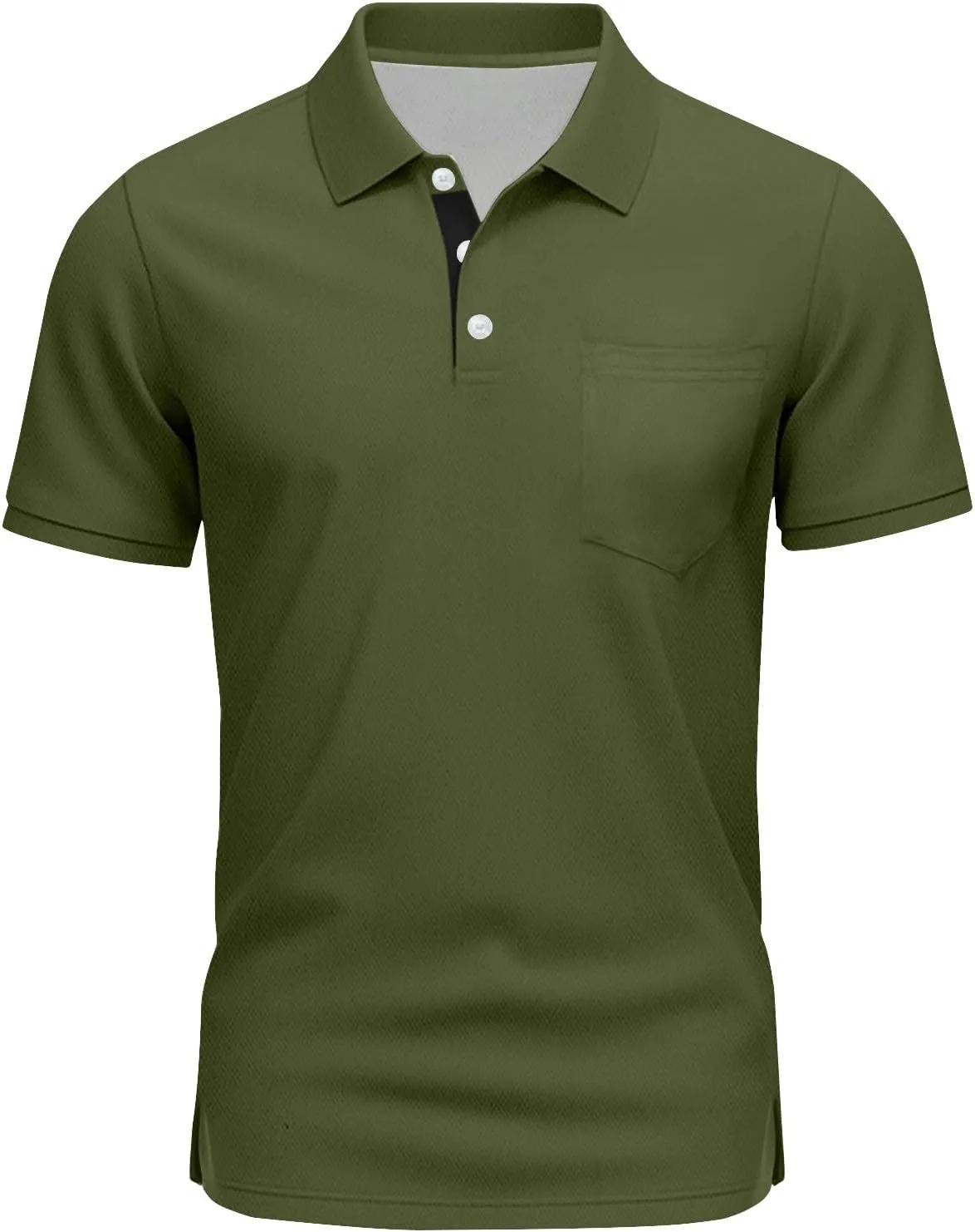 Men's Polo Shirts Short Sleeve Casual Fashion Golf Shirt Classic Slim Fit Summer T-Shirts with Pockets