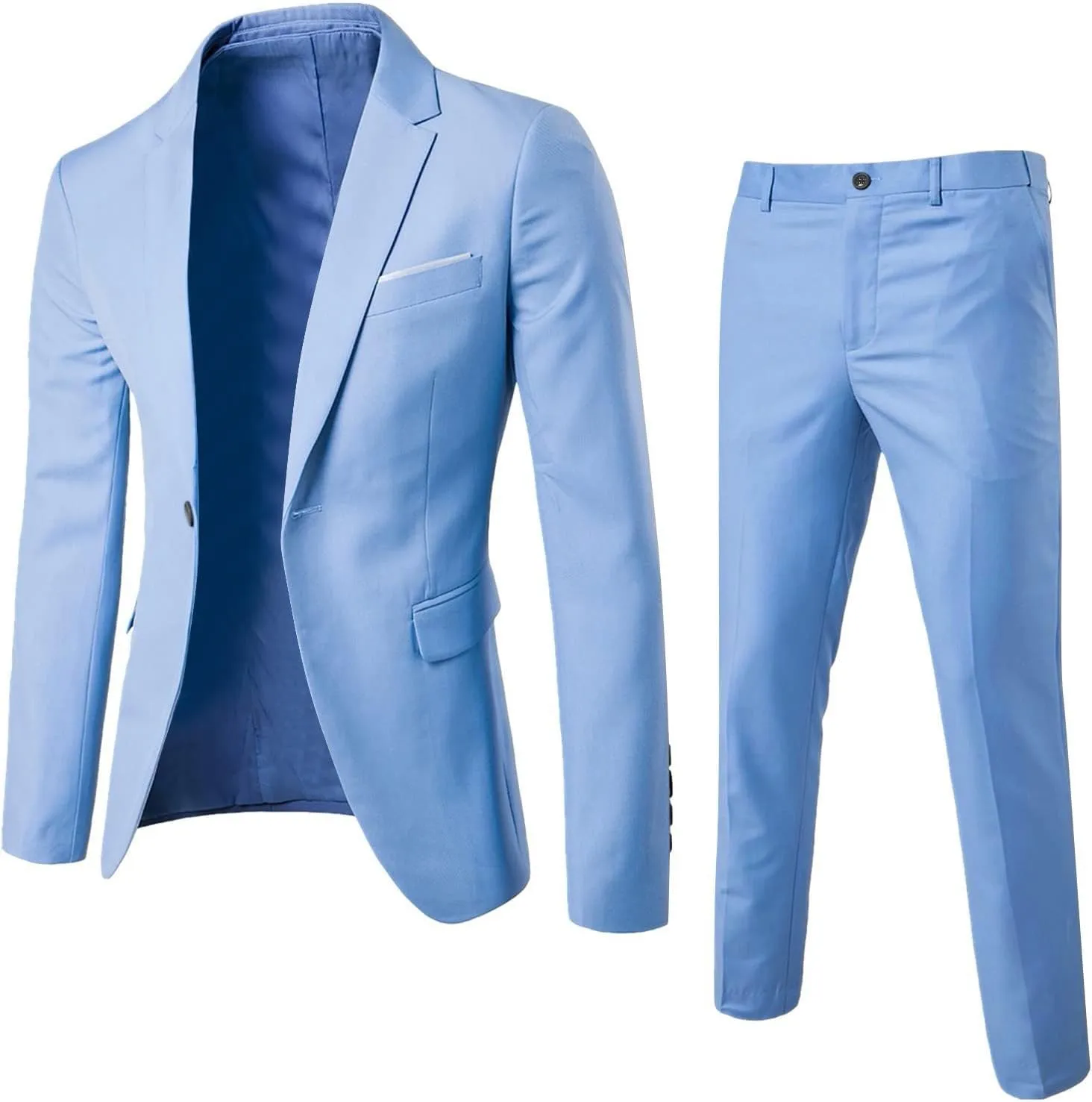 Mens Premium Stretch Classic Fit Subtle Pattern Suit Separates Pants Jackets Dress Suit Jacket Blazer & Pants Set