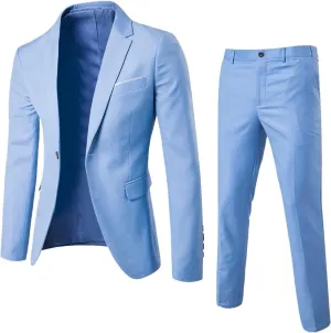 Mens Premium Stretch Classic Fit Subtle Pattern Suit Separates Pants Jackets Dress Suit Jacket Blazer & Pants Set