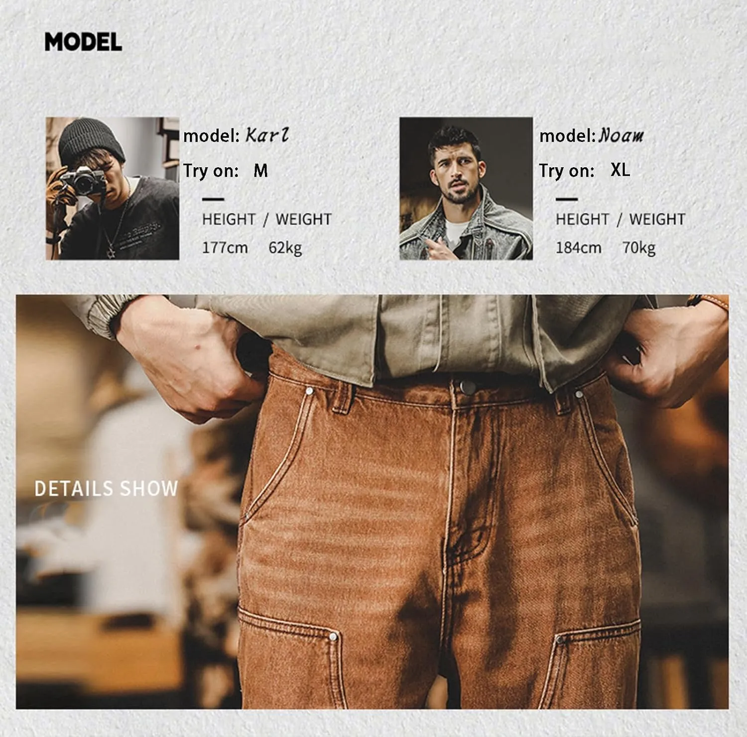 Men's Pure Cotton Cargo Pants Comfort Relaxed Fit Straight Leg Solid Color Jeans Work Pants