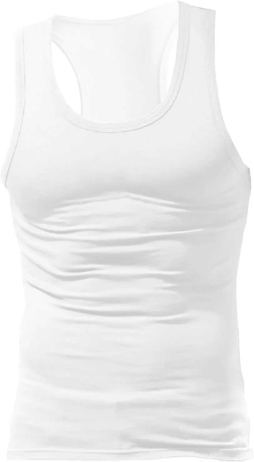 Mens Quick Dry Workout Tank Tops Cotton 4 Pack Soft Muscle Shirt Sleeveless Classic T Shirts 2025 Fashion