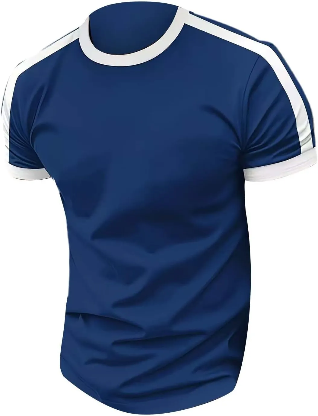 Men's Raglan Jersey Baseball Tee Shirt Trendy Muslce Fit Bodybuilding Workout Gym Tees Short Sleeve Hipster T-Shirts