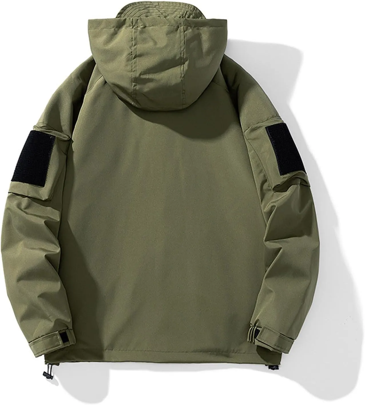 Mens Rain Jacket Waterproof with Hooded Hiking Coat Lightweight Windbreaker Slim Fitting Long Sleeved Outdoor Jackets