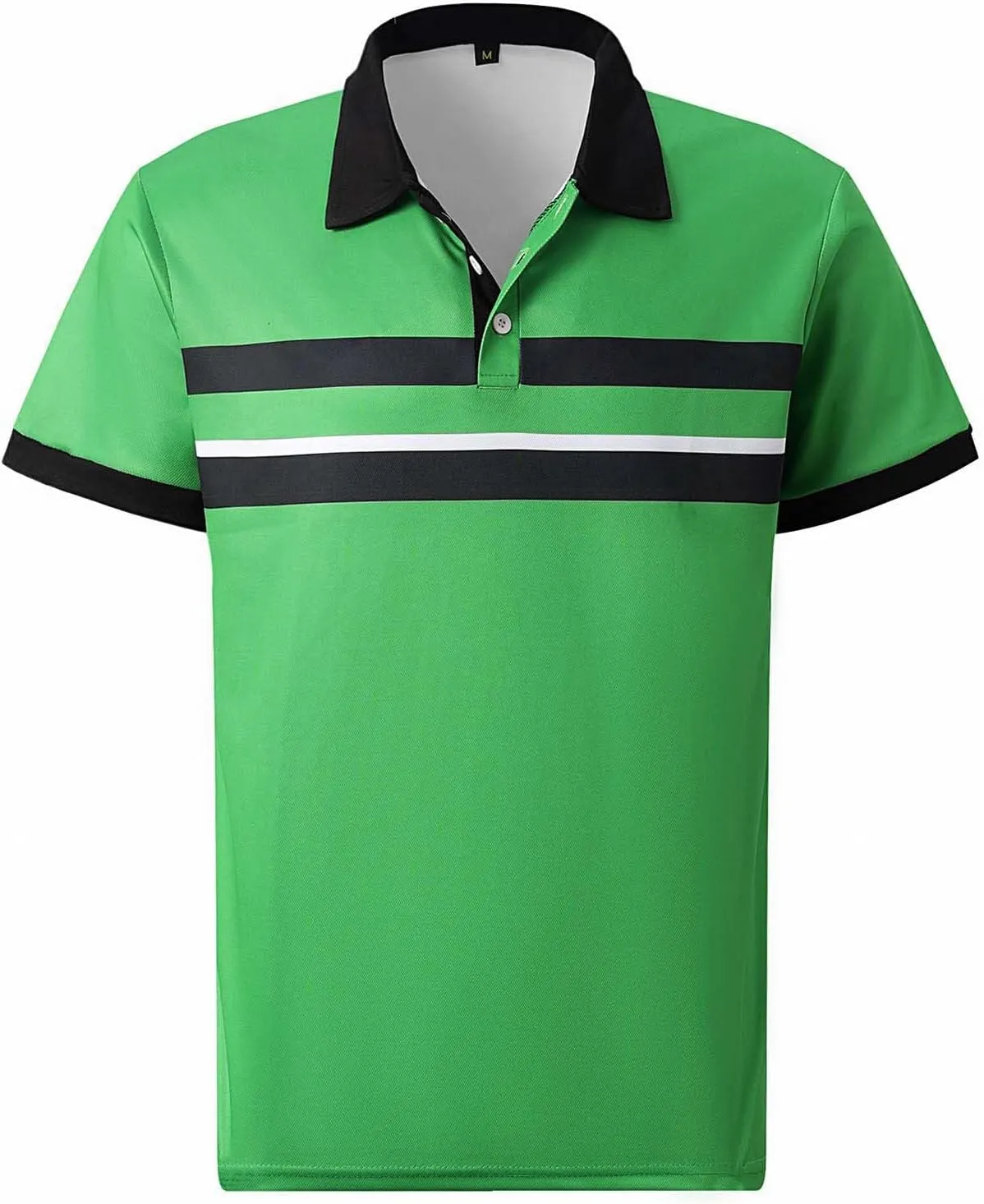 Mens Resort Wear 2025 Polyester Polo Shirts Short Sleeve Casual Summer Shirts Classic Collared Golf Shirt with Pocket