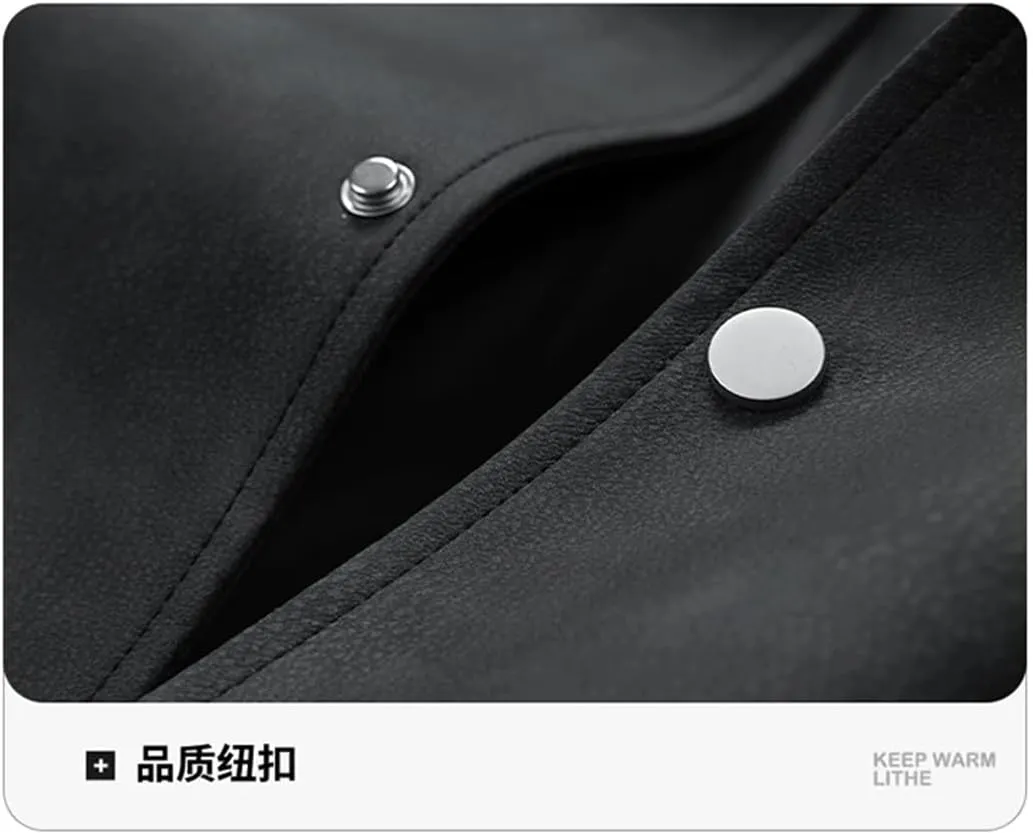 Men's Simple Outdoor Windproof Rain Leisure Sports PU Leather All-In-One Leather Jacket