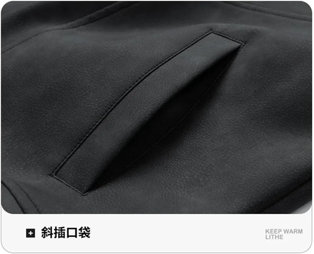 Men's Simple Outdoor Windproof Rain Leisure Sports PU Leather All-In-One Leather Jacket