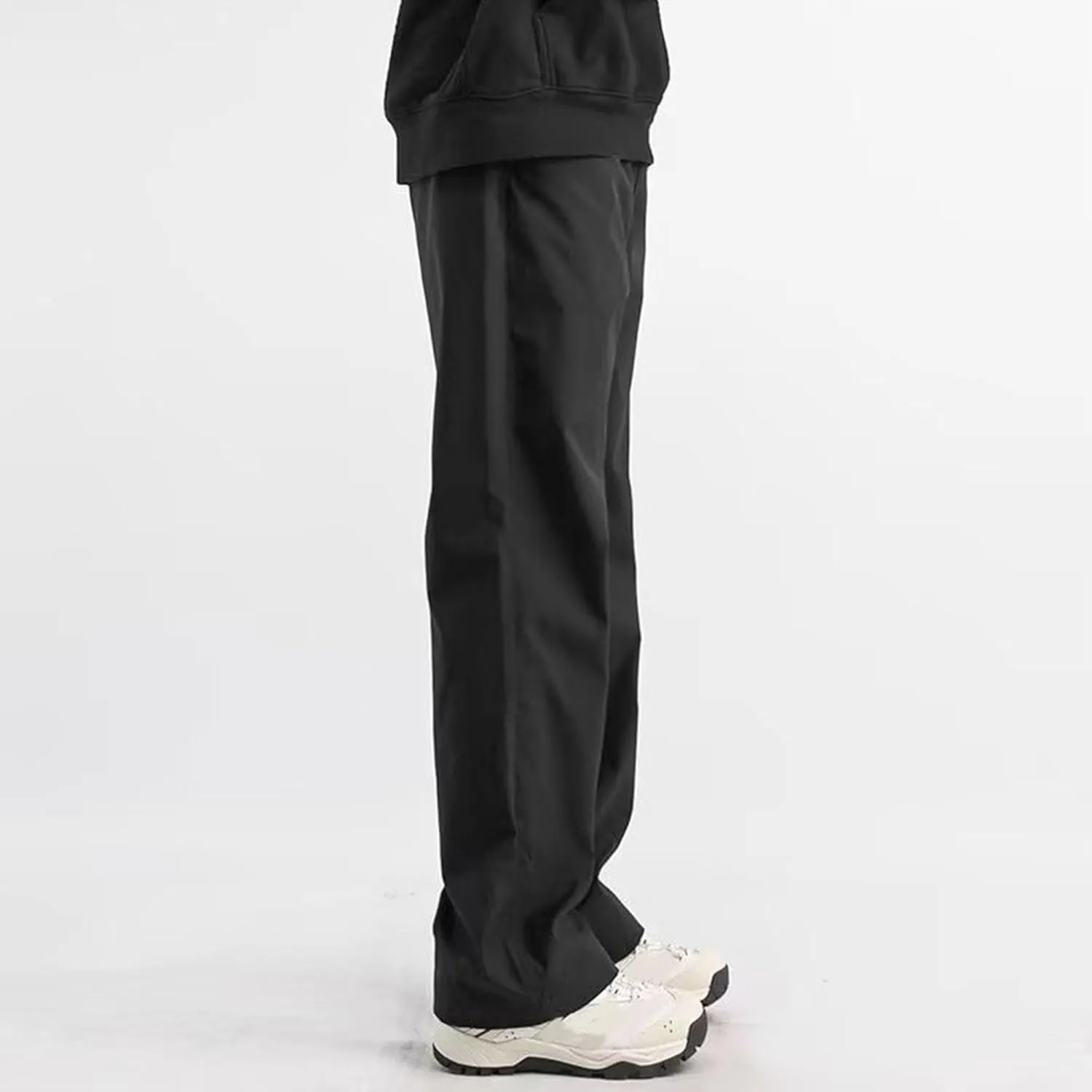 Men's Solid Relaxed Fit Basic Outdoor Pants Casual Comfort Fall Winter Trousers Elastic Waist Workout Sweatpants