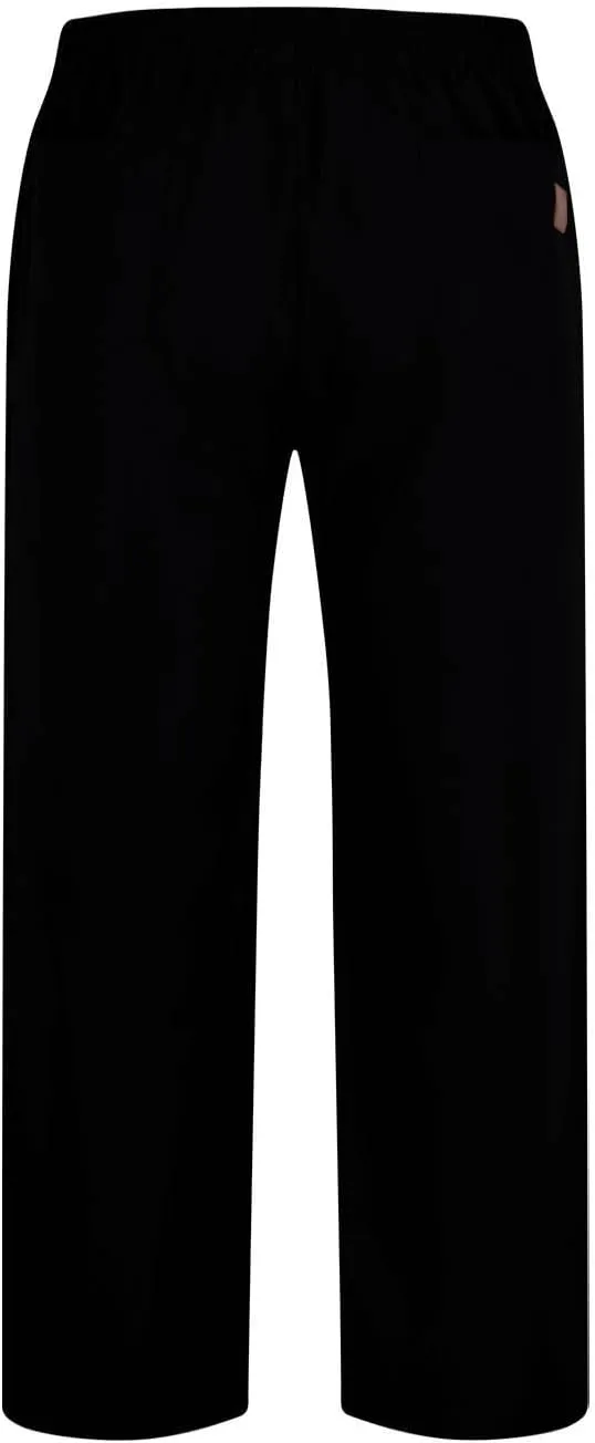 Mens Straight Leg Pants Casual Elastic Waist Drawstring Daily Casual Hiking Chino Cargo Trousers with Pockets