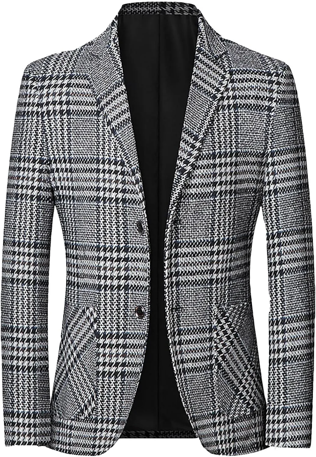 Men's Suit JacketsCasual Long Sleeve Loose Fit Business Blazer Vintage Classic Fit Lightweight Sport Coat Blazer