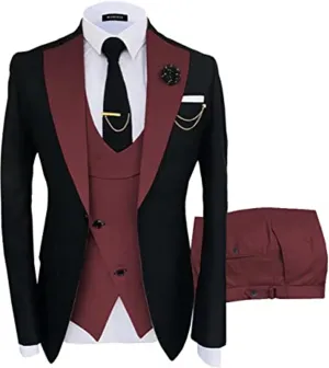 Mens Suit Slim Fit,Wedding Suits for Men Slim Fit Man Suits Men Suits Regular Fit 3 Piece Jacket Blazer Groom Tuxedo