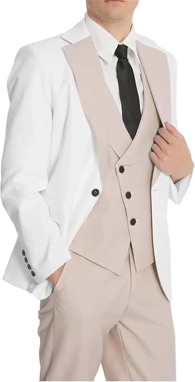 Mens Suit Slim Fit,Wedding Suits for Men Slim Fit Man Suits Men Suits Regular Fit 3 Piece Jacket Blazer Groom Tuxedo