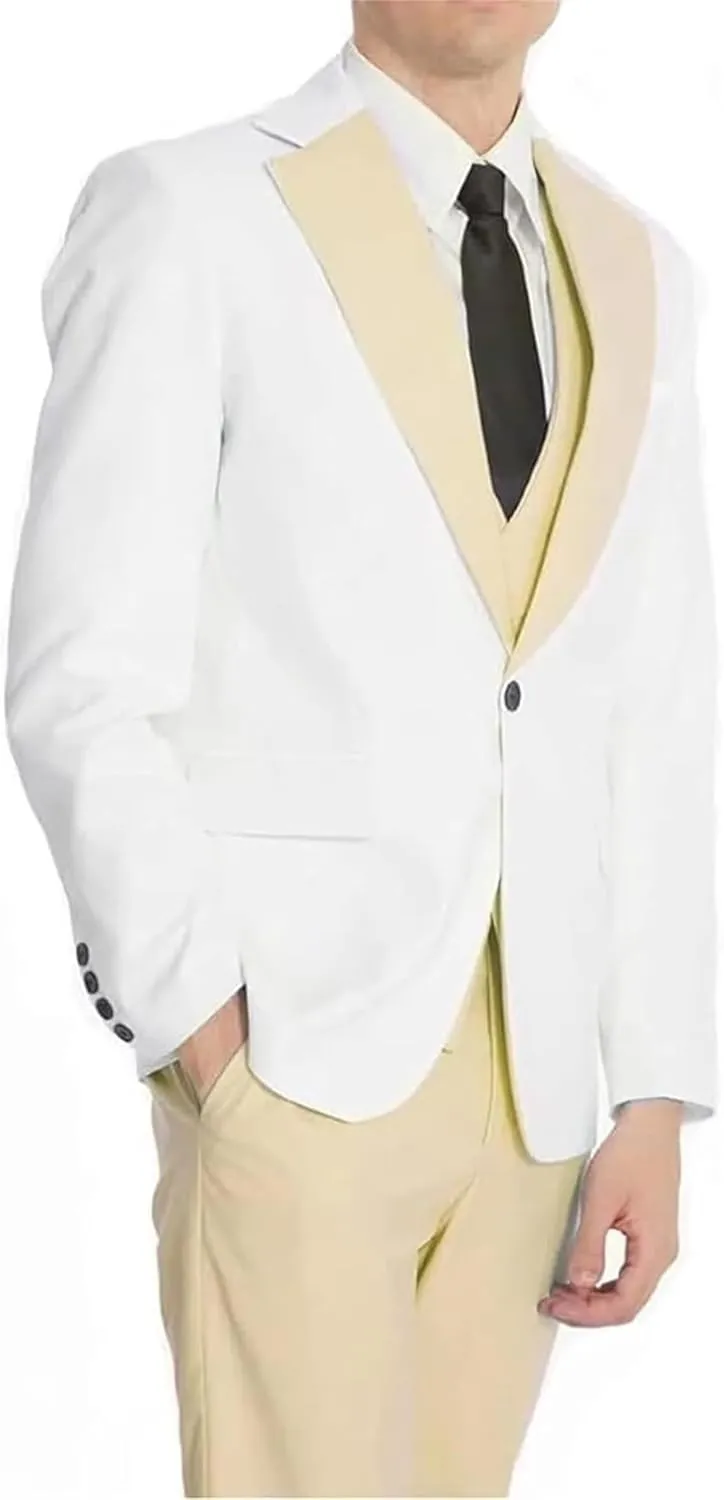 Mens Suit Slim Fit,Wedding Suits for Men Slim Fit Man Suits Men Suits Regular Fit 3 Piece Jacket Blazer Groom Tuxedo