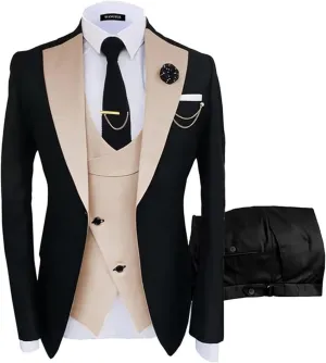 Mens Suit Slim Fit,Wedding Suits for Men Slim Fit Man Suits Men Suits Regular Fit 3 Piece Jacket Blazer Groom Tuxedo