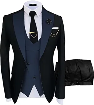 Mens Suit Slim Fit,Wedding Suits for Men Slim Fit Man Suits Men Suits Regular Fit 3 Piece Jacket Blazer Groom Tuxedo
